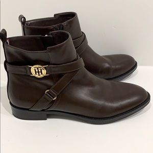 Tommy Hilfiger dark brown womens boots